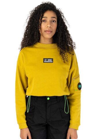 Green Berlin – Movement Cropped Golden Palm – Sweater – Gelb – M – 100% Bio-Baumwolle
