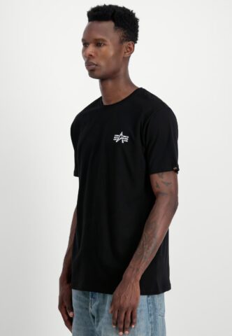 Alpha Industries – Signature Backprint Black – T-Shirt – Schwarz – XL – 100% Baumwolle
