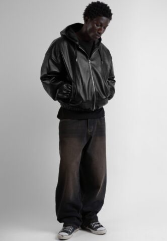 Wasted Paris – Nifty Shelter Black – Lederjacke – Schwarz – L – 55% Polyester, 45% PU