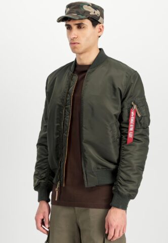 Alpha Industries – MA-1 VF Vintage Fit 59 Black Olive – Jacke – Grün – M – 100% Nylon