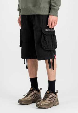 Alpha Industries – Jet Black – Shorts – Schwarz – W32 – 100% Baumwolle