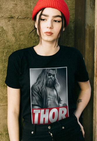 Thor – Photo – T-Shirt – Schwarz – S – 100% Baumwolle