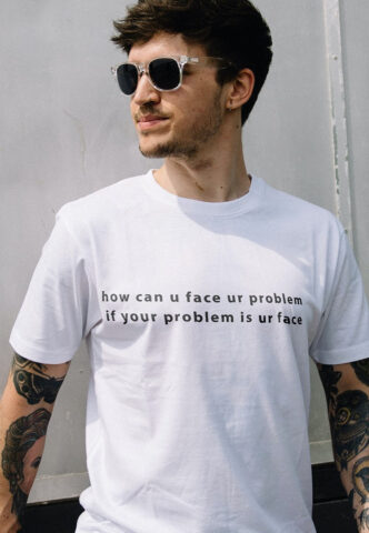 Dancitee – Problem White – T-Shirt – Weiß – XXL – 100% Baumwolle