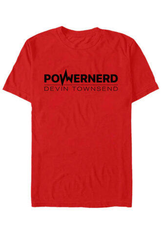 Devin Townsend – Powernerd Logo Red – T-Shirt – Rot – L – 100% Baumwolle