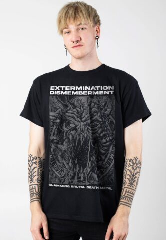 Extermination Dismemberment – Slamming Brutal Death Metal – T-Shirt – Schwarz – S – 100% Baumwolle