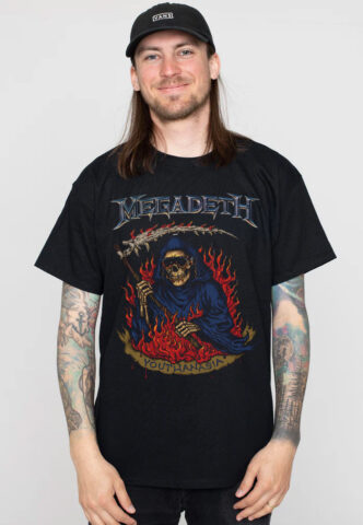 Megadeth – Reaper Flames – T-Shirt – Schwarz – S – 100% Baumwolle