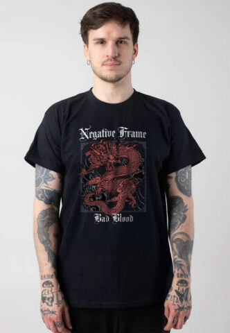 Negative Frame – Bad Blood – T-Shirt – Schwarz – S – 100% Baumwolle