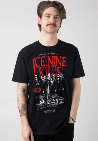Ice Nine Kills – Screamathon 2025 Tour – T-Shirt – Schwarz – L – 100% Baumwolle