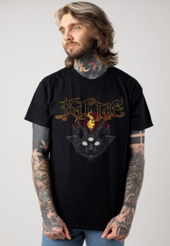 Kittie – Cherub Cat – T-Shirt – Schwarz – L – 100% Baumwolle