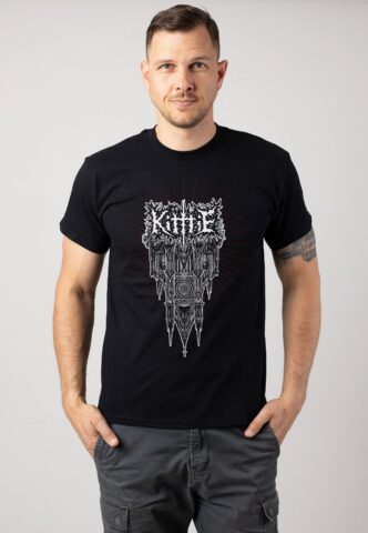 Kittie – Death Metal Logo Dark Heather – T-Shirt – Schwarz – S – 100% Baumwolle