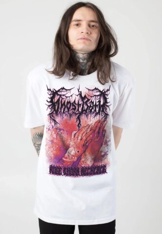 Ghost Bath – Rose Thorn Neclace Cover White – T-Shirt – Weiß – 3XL – 100% Baumwolle