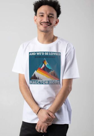 Halcyon Hope – Down Down Down White – T-Shirt – Weiß – M – 100% Baumwolle