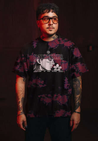 Dayseeker – Crying Girl Black/Red Tie Dye – T-Shirt – keine Farbe – M – 100% Baumwolle
