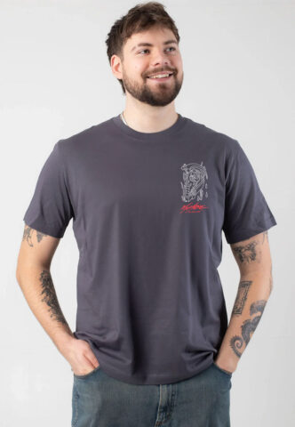 156/Silence – Coffin Charcoal – T-Shirt – Grau – M – 100% Baumwolle