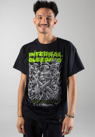 Internal Bleeding – Alien Breed – T-Shirt – Schwarz – 3XL – 100% Baumwolle