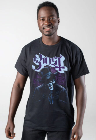 Ghost – Top Hat – T-Shirt – Schwarz – XXL – 100% Baumwolle