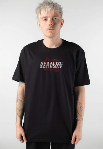 AVRALIZE – Updsie Down – T-Shirt – Schwarz – XL – 100% Baumwolle