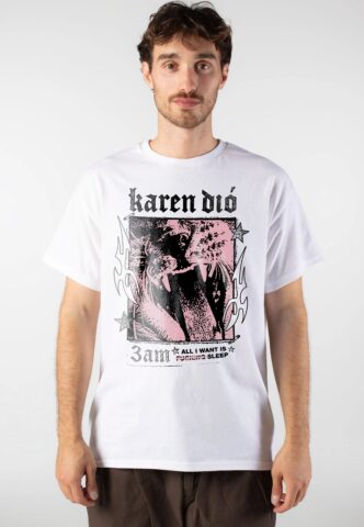 Karen Dió – 3AM White – T-Shirt – Weiß – XXL – 100% Baumwolle