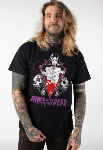 Dance With The Dead – Red Eyes – T-Shirt – Schwarz – XL – 100% Baumwolle