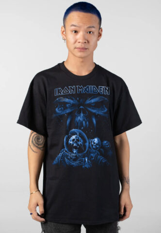 Iron Maiden – Final Frontier Blue Spaceman – T-Shirt – Schwarz – L – 100% Baumwolle