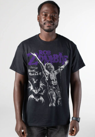 Rob Zombie – Bats RNR – T-Shirt – Schwarz – S – 100% Baumwolle
