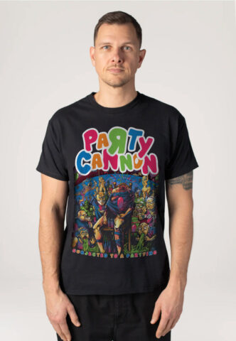 Party Cannon – Subjected To A Partying – T-Shirt – Schwarz – L – 100% Baumwolle