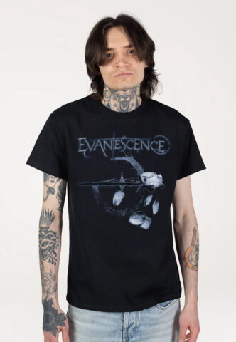 Evanesence – Logo Petals – T-Shirt – Schwarz – L – 100% Baumwolle