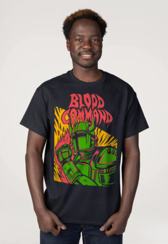 Blood Command – Deathbot – T-Shirt – Schwarz – M – 100% Baumwolle
