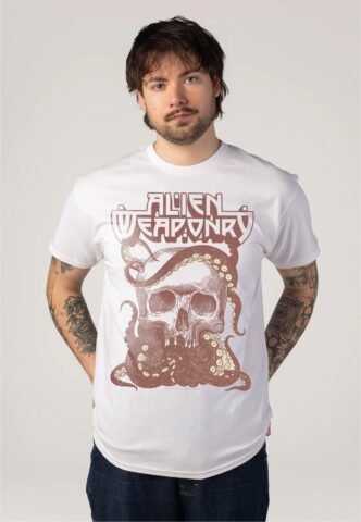 Alien Weaponry – Tenta Skull White – T-Shirt – Weiß – L – 100% Baumwolle