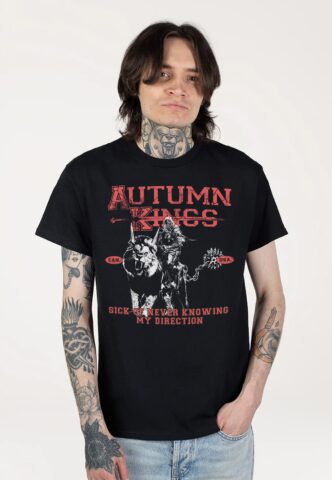 Autumn Kings – Lion – T-Shirt – Schwarz – S – 100% Baumwolle