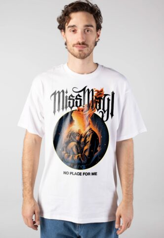 Miss May I – No Place For Me Cover White – T-Shirt – Weiß – L – 100% Baumwolle