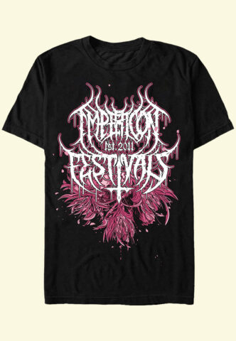 Impericon Festival – Black Metal Est 2011 Flowers – T-Shirt – Schwarz – XXL – 100% Baumwolle