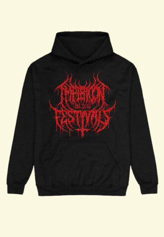 Impericon Festival – Red Glitter Black Metal Est 2011 – Hoodie – Schwarz – L – 80% Baumwolle, 20% Polyester