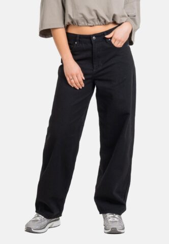REELL – Women Chloé Baggy Intense Black – Jeans – Schwarz – W26 – 80% Bio-Baumwolle, 20% Polyester
