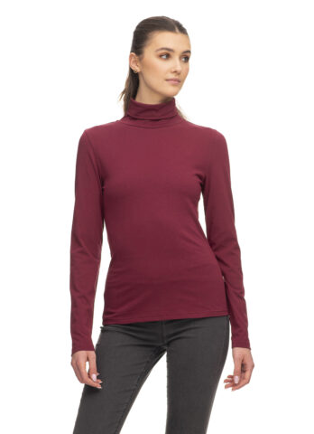 Ragwear Langarmshirt Marysa Organic Gots weinrot