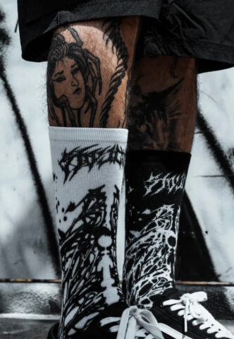 Stay Cold Apparel – Emperor Of Radiance Comfort Black/White – Socken – Schwarz – Onesize – 61% Baumwolle, 21% Polyester, 16% Nylon, 2% Elastan