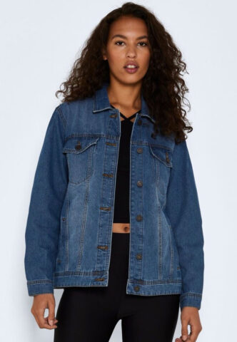 Noisy May – Ole Medium Blue Denim – Jeansjacke – Blau – XS – 62% Baumwolle, 20% Polyester, 18% Viskose