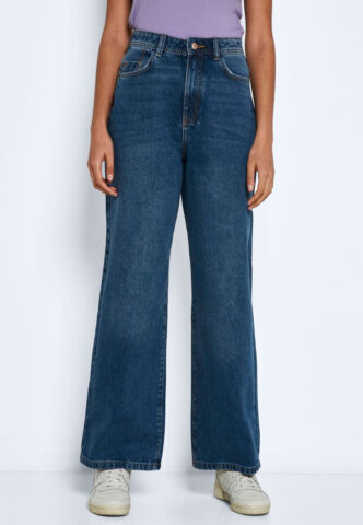 Noisy May – Drew Wide Leg Medium Blue Denim – Jeans – Blau – W24 / L30 – 100% Baumwolle