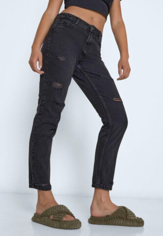 Noisy May – Marzy Boyfriend Slim Black – Jeans – Schwarz – W24 / L30 – 100% Baumwolle