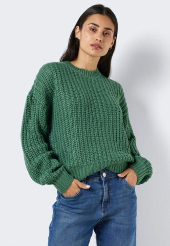 Noisy May – Charlie O Neck Foliage Green – Pullover – Grün – S – 100% Polyacryl
