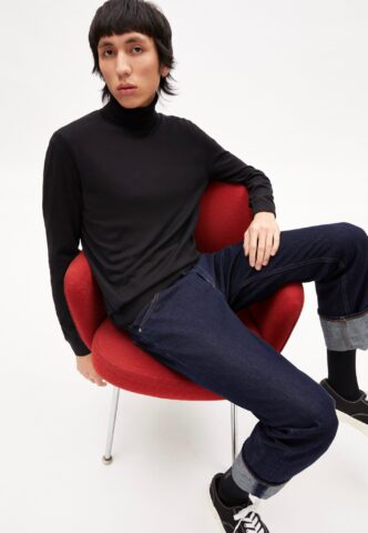 Armedangels – Glaanus Black – Pullover – Schwarz – L – 100% Bio-Baumwolle