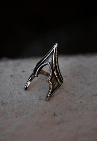 Lively Ghosts – Stonecarver Silver – Ring – Grau – Size 10 – Rostfreier Stahl