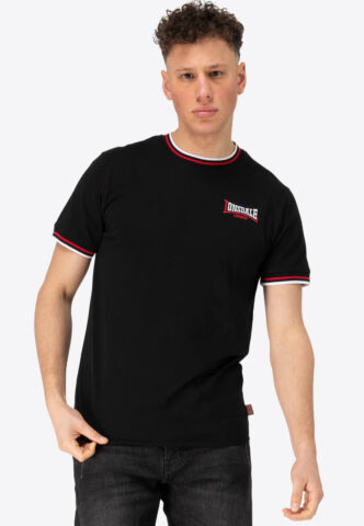 Lonsdale – Quin Black/Red/White – T-Shirt – Schwarz – 3XL – 100% Baumwolle