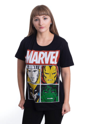 Marvel Comics – Characters – T-Shirt – Schwarz – L – 100% Baumwolle