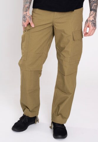 Carhartt WIP – Regular Cargo Rinsed Larch – Hose – Grün – W28 / L32 – 100% Baumwolle
