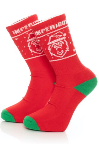 Impericon Merchandise – X-Mas Red – Socken – Rot – Onesize – 100% Baumwolle