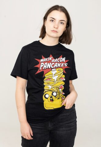 Adventure Time – Makin‘ Bacon Pancakes – T-Shirt – Schwarz – XL – 100% Baumwolle