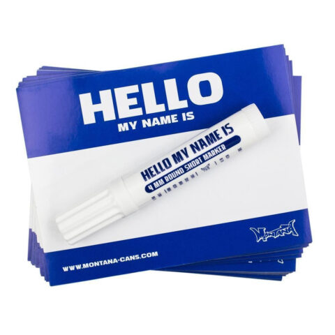Montana „Hello My Name is…“ Sticker Packs (Blue)