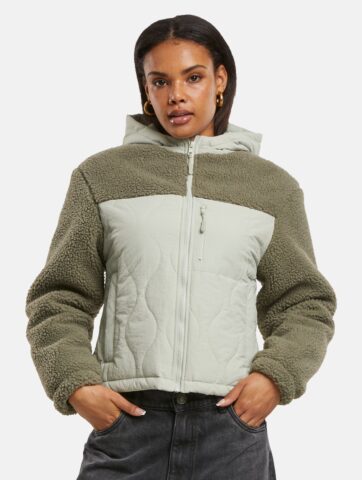 Urban Classics Ladies Sherpa Crinkle Nylon Mix Jacket