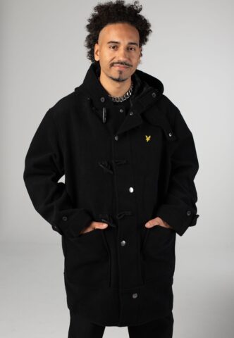 Lyle & Scott – Duffle Jet Black – Jacke – Schwarz – M – 50% Wolle, 30% Polyacryl, 20% Polyamid